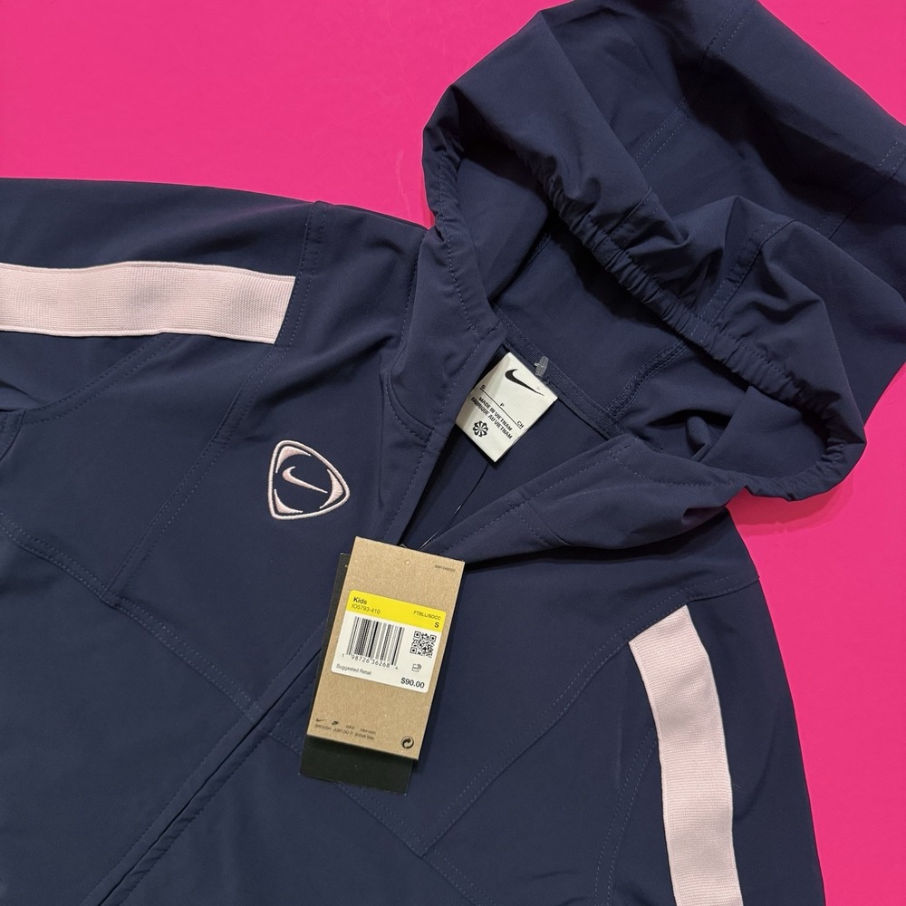 Nike Energy Repel Jacket Youth Woven Navy Blue Pink Kids IO5793 410 Size Small